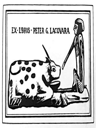 Bookplate of LACOVARA Peter G. (American - Born 1947) - Courtesy of Peter Lacovara