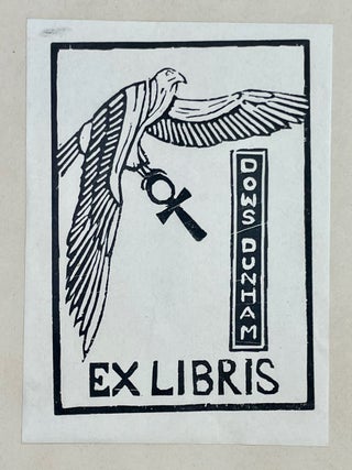 <a href="https://www.meretsegerbooks.com/book.php?id=M0724f" target="_blank">Bookplate of DUNHAM Dows (American - 1890-1984) - From his copy of Griffith's The Island of Meroe (M0724f)</a>