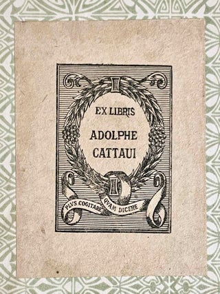 <a href="https://www.meretsegerbooks.com/book.php?id=M0361c" target="_blank">Bookplate of CATTAUI (Bey) Adolphe (French - 1865-1925) - From his copy of the Recueil Champollion (M0361c)</a>
