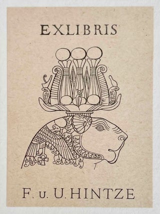 <a href="https://www.meretsegerbooks.com/book.php?id=M12342b" target="_blank">Bookplate of HINTZE Fritz (German - 1915-1993) - From his Festschrift (M3785) - From his copy of the Festschrift zum 150 jährigen Bestehen des Berliner Äyptischen Museums (M12342b)</a>