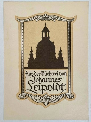 <a href="https://www.meretsegerbooks.com/book.php?id=M12711" target="_blank">Bookplate of LEIPOLDT Johannes (German - 1880-1965) - From his copy of Parthey's Plutarch über Isis und Osiris (M12711)</a>
