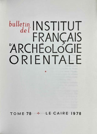 BIFAO 78 (2 vol.)