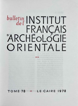 BIFAO 78 (2 vol.)