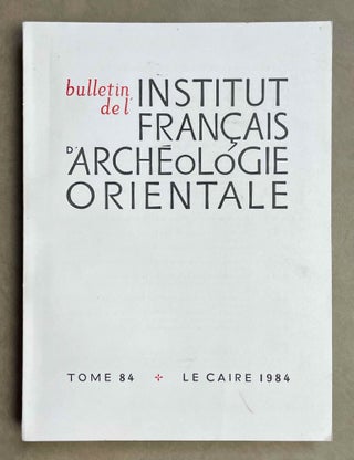 Item #BIFAO84 BIFAO 84. Journal - single issue