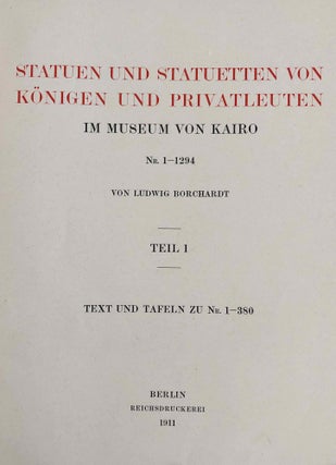 Statuen und Statuetten von Königen und Privatleuten. Band I. (Catalogue Général du Musée du Caire, Nos 1-380)[newline]C0002b-05.jpeg