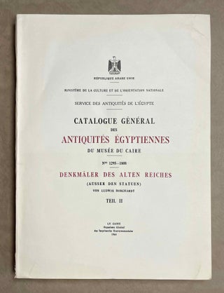 Item #C0008b Denkmäler des alten Reiches - Tome II (Catalogue Général du Musée du Caire)....[newline]C0008b-00.jpeg