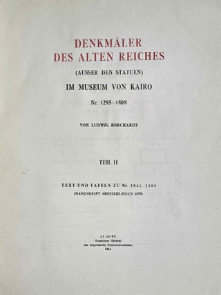 Denkm&auml;ler des alten Reiches - Tome II (Catalogue G&eacute;n&eacute;ral du Mus&eacute;e du Caire)[newline]C0008b-01.jpeg