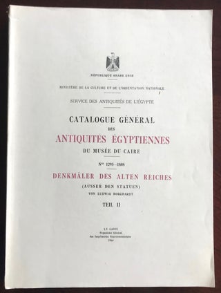 Item #C0008c Denkmäler des alten Reiches. Teil II (Catalogue Général du Musée du Caire, Nos...