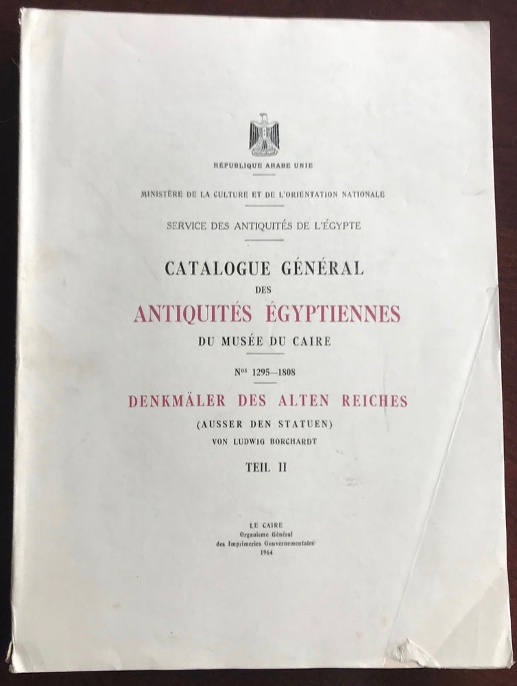 Item #C0008d Denkmäler des alten Reiches. Teil II (Catalogue Général du Musée du Caire, Nos 1542-1808). BORCHARDT Ludwig.[newline]C0008d.jpg