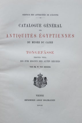 Tongefässe. Tome I: Bis zum Beginn des Alten Reiches (all published) (Catalogue Général du Musée du Caire)