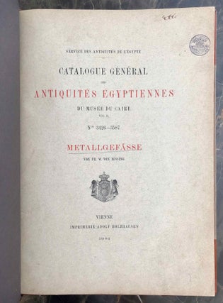 Metallgefässe (Catalogue Général du Musée du Caire, Nos 3426-3587)[newline]C0013b-02.jpeg