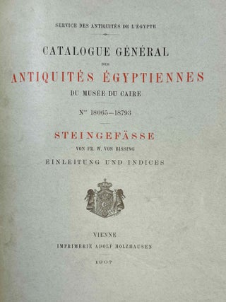 Steingef&auml;sse - Steingef&auml;sse & Einleitung und indices (complete set) (Catalogue G&eacute;n&eacute;ral du Mus&eacute;e du Caire)[newline]C0028b-02.jpeg