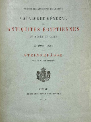 Steingef&auml;sse - Steingef&auml;sse & Einleitung und indices (complete set) (Catalogue G&eacute;n&eacute;ral du Mus&eacute;e du Caire)[newline]C0028b-07.jpeg