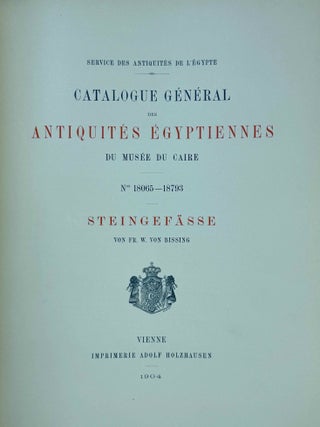 Steingef&auml;sse - Steingef&auml;sse & Einleitung und indices (complete set) (Catalogue G&eacute;n&eacute;ral du Mus&eacute;e du Caire)[newline]C0028b-08.jpeg