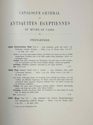 Steingef&auml;sse - Steingef&auml;sse & Einleitung und indices (complete set) (Catalogue G&eacute;n&eacute;ral du Mus&eacute;e du Caire)[newline]C0028b-10.jpeg