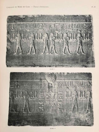 Tables d'offrandes. Vol. I: Texte. Vol. II: Planches. Complete set. (Catalogue Général du Musée du Caire, Nos 23001-23256)[newline]C0036b-18.jpeg