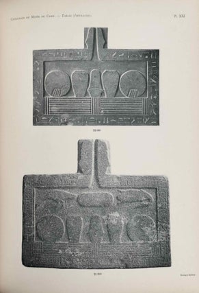 Tables d'offrandes. Vol. I: Texte. Vol. II: Planches. Complete set. (Catalogue Général du Musée du Caire, Nos 23001-23256)[newline]C0036b-20.jpeg