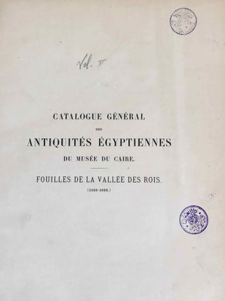 Fouilles de la Vallée des Rois (Catalogue Général du Musée du Caire, Nos 24001-24990)[newline]C0038b-05.jpeg