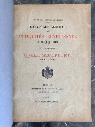 Greek Sculpture (Catalogue Général du Musée du Caire, Nos 27425-27630)[newline]C0046a-03.jpeg