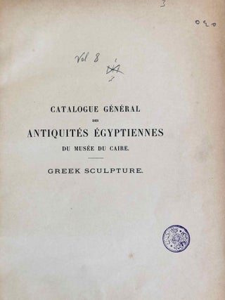 Greek Sculpture (Catalogue Général du Musée du Caire, Nos 27425-27630)[newline]C0046a-04.jpeg