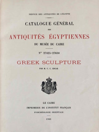 Greek Sculpture (Catalogue Général du Musée du Caire, Nos 27425-27630)[newline]C0046a-05.jpeg