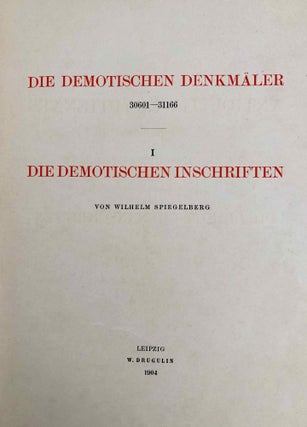 Die demotischen Denkmäler. Band I: Die demotischen Inschriften (Catalogue Général du Musée du Caire, Nos 30601-31166)[newline]C0056b-05.jpeg