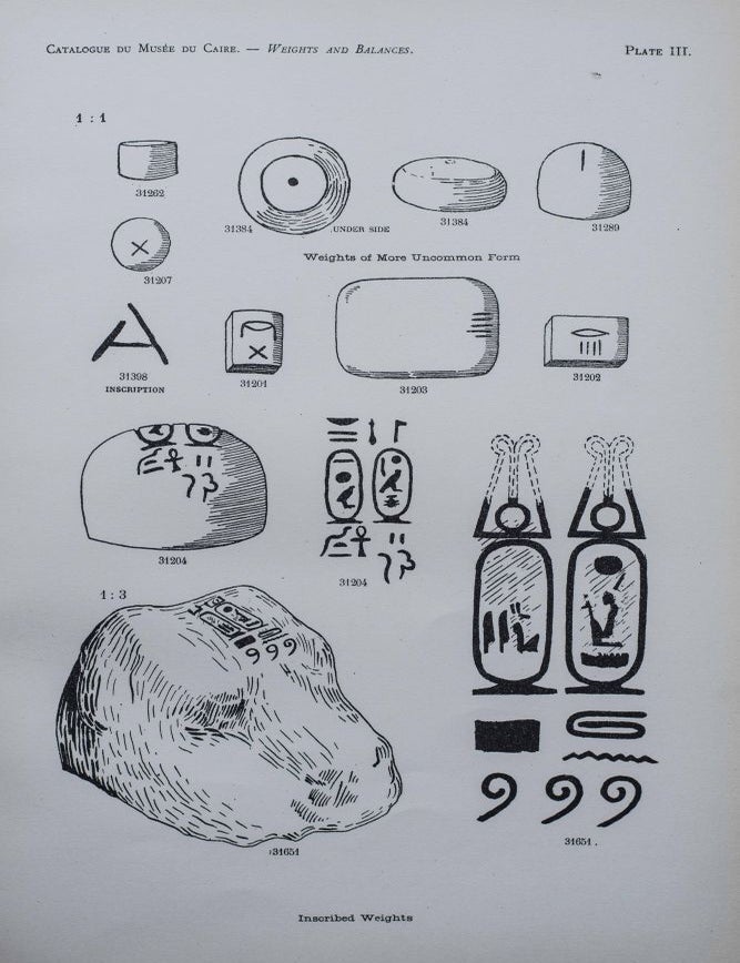 Item #C0059 Weights and balances (Catalogue G&eacute;n&eacute;ral du Mus&eacute;e du Caire). WEIGALL Arthur.