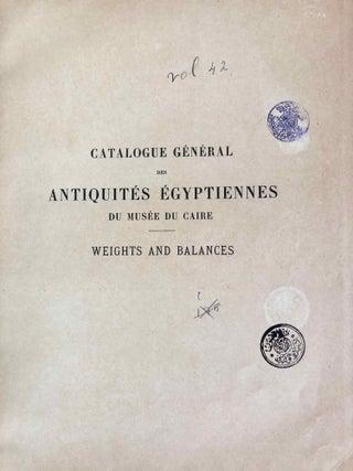 Weights and Balances (Catalogue Général du Musée du Caire, Nos 31271-31670)[newline]C0059a-03.jpeg