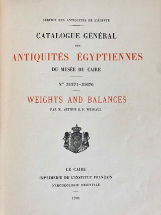 Weights and Balances (Catalogue Général du Musée du Caire, Nos 31271-31670)[newline]C0059a-04.jpeg