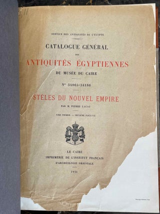 Stèles du Nouvel Empire. Tome I, fasc. I & II (Catalogue Général du Musée du Caire, Nos 34001-34064 & 34065-34186) Fasc. 3 (complete set)[newline]C0064a-05.jpeg