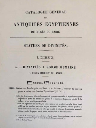 Statues de divinités. Tomes I & II (complete set) (Catalogue Général du Musée du Caire, Nos 38001-39348)[newline]C0068c-12.jpeg