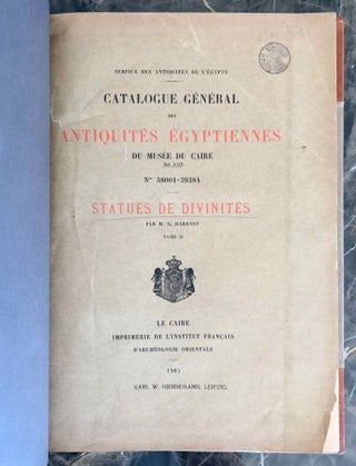 Statues de divinités. Tomes I & II (complete set) (Catalogue Général du Musée du Caire, Nos 38001-39348)[newline]C0068c-17.jpeg