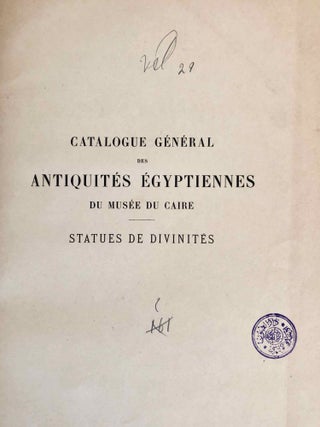Statues de divinités. Tomes I & II (complete set) (Catalogue Général du Musée du Caire, Nos 38001-39348)[newline]C0068c-18.jpeg