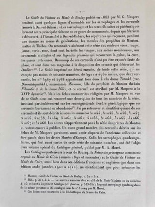 Cercueils anthropoïdes des prêtres de Montou. 2 volumes, complete set. (Catalogue Général du Musée du Caire, Nos 41042-41048 & 41049-41072)[newline]C0072c-07.jpeg