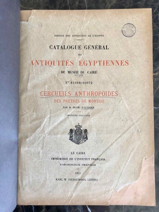 Cercueils anthropoïdes des prêtres de Montou. 2 volumes, complete set. (Catalogue Général du Musée du Caire, Nos 41042-41048 & 41049-41072)[newline]C0072c-16.jpeg