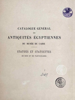 Statues et statuettes de rois et de particuliers. Tome II. (Catalogue Général du Musée du Caire, Nos 42139-42191)[newline]C0075a-03.jpeg