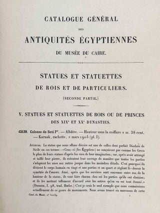 Statues et statuettes de rois et de particuliers. Tome II. (Catalogue Général du Musée du Caire, Nos 42139-42191)[newline]C0075a-05.jpeg