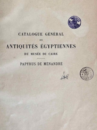 Papyrus de Ménandre (Catalogue Général du Musée du Caire, No 43227)[newline]C0078a-02.jpeg