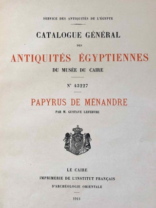 Papyrus de Ménandre (Catalogue Général du Musée du Caire, No 43227)[newline]C0078a-03.jpeg