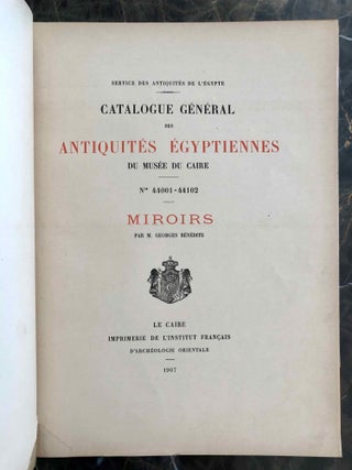 Miroirs (Catalogue Général du Musée du Caire, Nos 44001-44102)