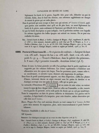 Bijoux et orfèvreries. Tome I, fasc. 1 (Catalogue Général du Musée du Caire, Nos 52001-52151)[newline]C0087a-07.jpeg