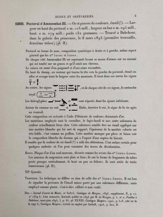 Bijoux et orfèvreries. Tome I, fasc. 1 (Catalogue Général du Musée du Caire, Nos 52001-52151)[newline]C0087a-08.jpeg
