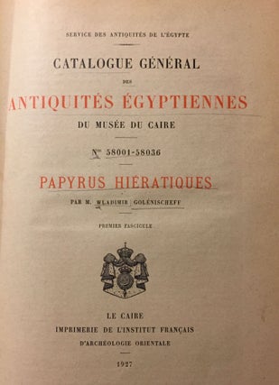 Papyrus hiératiques. Catalogue Général du Musée du Caire.[newline]C0089c-02.jpg