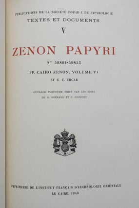 Les papyrus Fouad I. Nos 1-89 & Zenon Papyri V (Catalogue Général du Musée du Caire)[newline]C0095a-06.jpg