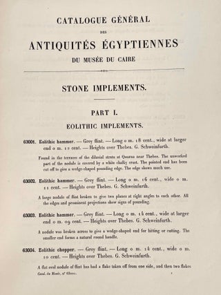 Stone implements (Catalogue G&eacute;n&eacute;ral du Mus&eacute;e du Caire)