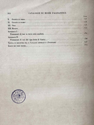 La necropoli di Sciatbi. Vol. I: Testo (Catalogue Général du Musée d'Alexandrie, Nos 1-624)