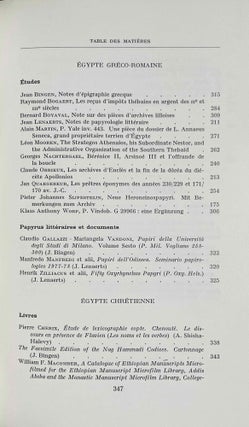 Chronique d'Egypte. Tome LV. N°109 et 110. Janvier et juillet 1980