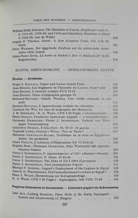 Chronique d'Egypte. Tome LVII. N°113 et 114. Janvier et juillet 1982