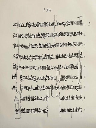 Hieratische Papyrus aus den K&ouml;niglichen Museen zu Berlin. Band I: Rituale f&uuml;r den Kultus des Amon und f&uuml;r den Kultus der Mut. Band II: Hymnen an verschiedene G&ouml;tter. Zusatzkapitel zum Totenbuch. Band III: Schriftst&uuml;cke der VI. dynastie aus Elephantine. Zauberspr&uuml;che f&uuml;r Mutter und Kind. Ostraka. Band IV: Literarische Texte des Mittleren Reiches. I: Die Klagen des Bauern. Band V: Literarische Texte des Mittleren Reiches. II: Die Erz&auml;hlung des Sinuhe und die Hirtengeschichte (complete set)[newline]M0003b-06.jpeg