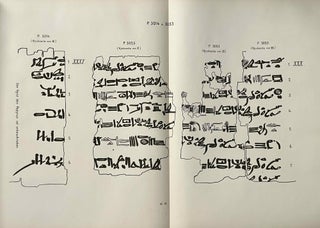 Hieratische Papyrus aus den Königlichen Museen zu Berlin. Band I: Rituale für den Kultus des Amon und für den Kultus der Mut. Band II: Hymnen an verschiedene Götter. Zusatzkapitel zum Totenbuch. Band III: Schriftstücke der VI. dynastie aus Elephantine. Zaubersprüche für Mutter und Kind. Ostraka. Band IV: Literarische Texte des Mittleren Reiches. I: Die Klagen des Bauern. Band V: Literarische Texte des Mittleren Reiches. II: Die Erzählung des Sinuhe und die Hirtengeschichte (complete set)